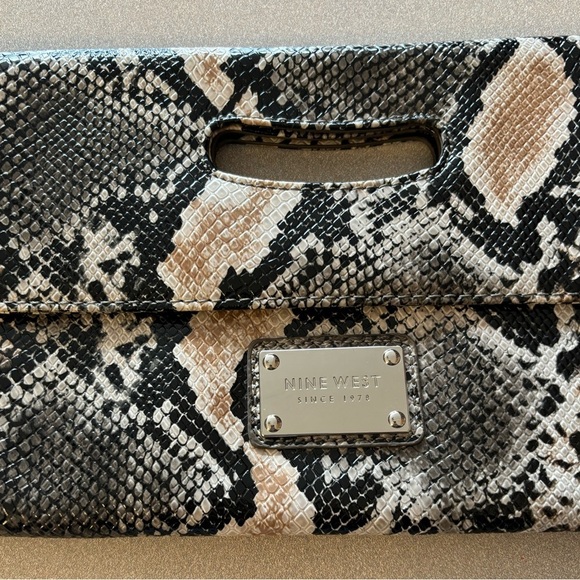 Nine West Snake Print Clutch - Picture 4 of 7